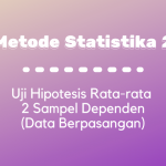 Metode Statistika II : Uji Hipotesis Rata-Rata 2 Sampel Dependen